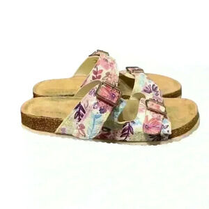 Madden Girl Floral Buckle Sandal Flats